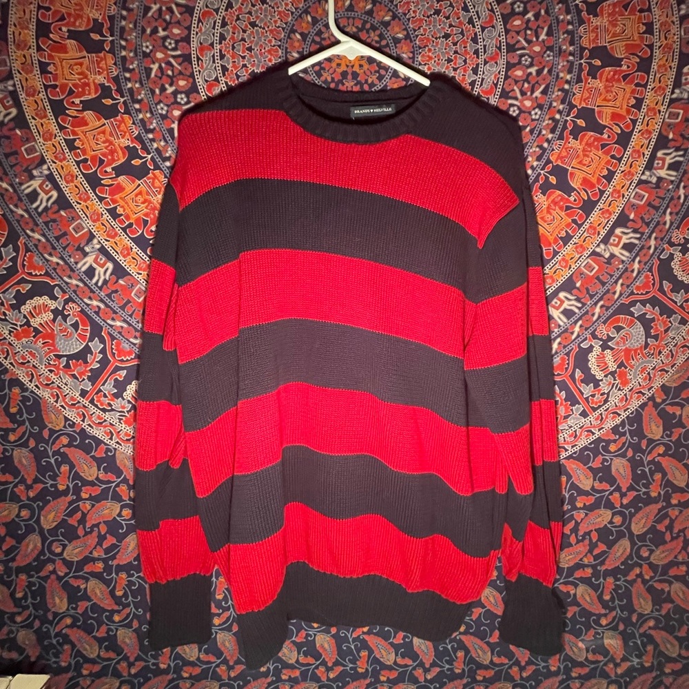 Red & dark blue brandy Melville/John galt briana sweater